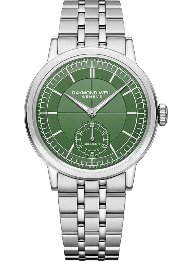 Raymond Weil Millesime Watch 39.5mm in SS|Green - 2930-ST-52001