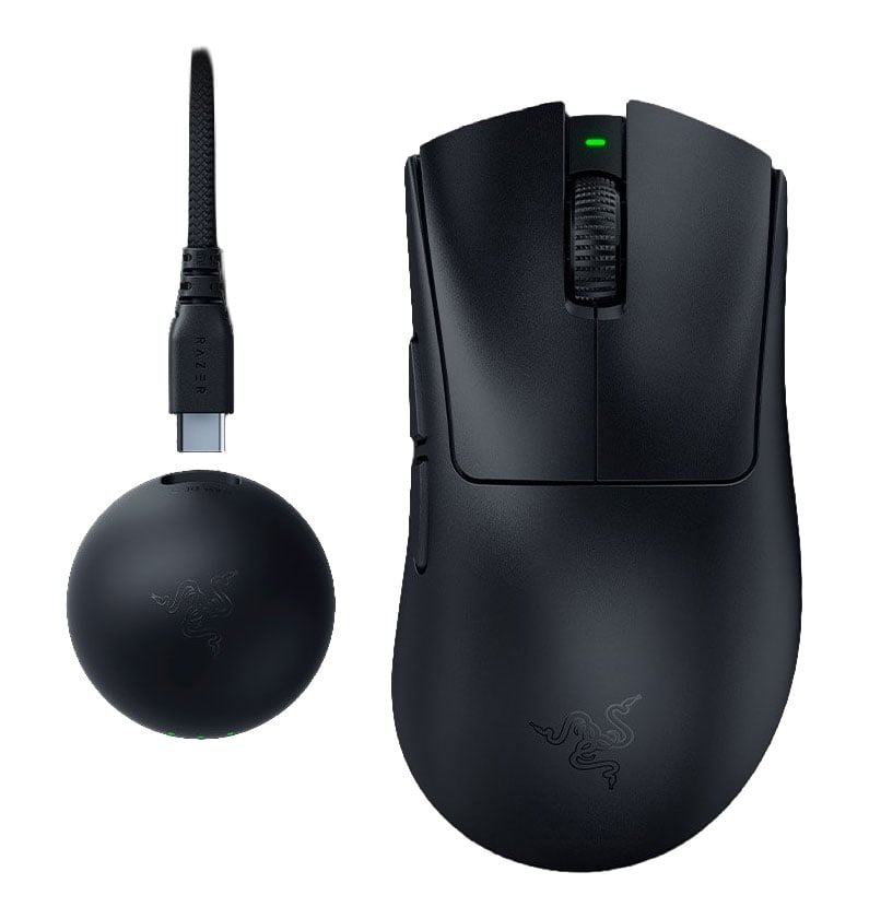 Razer DeathAdder V4 Pro Ultra-Lightweight Wireless Ergonomic Gaming Mouse in Black