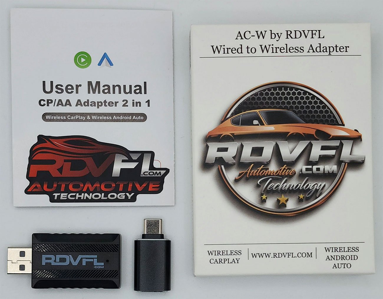 RDVFL Wireless CarPlay and Wireless Android Auto Adapter