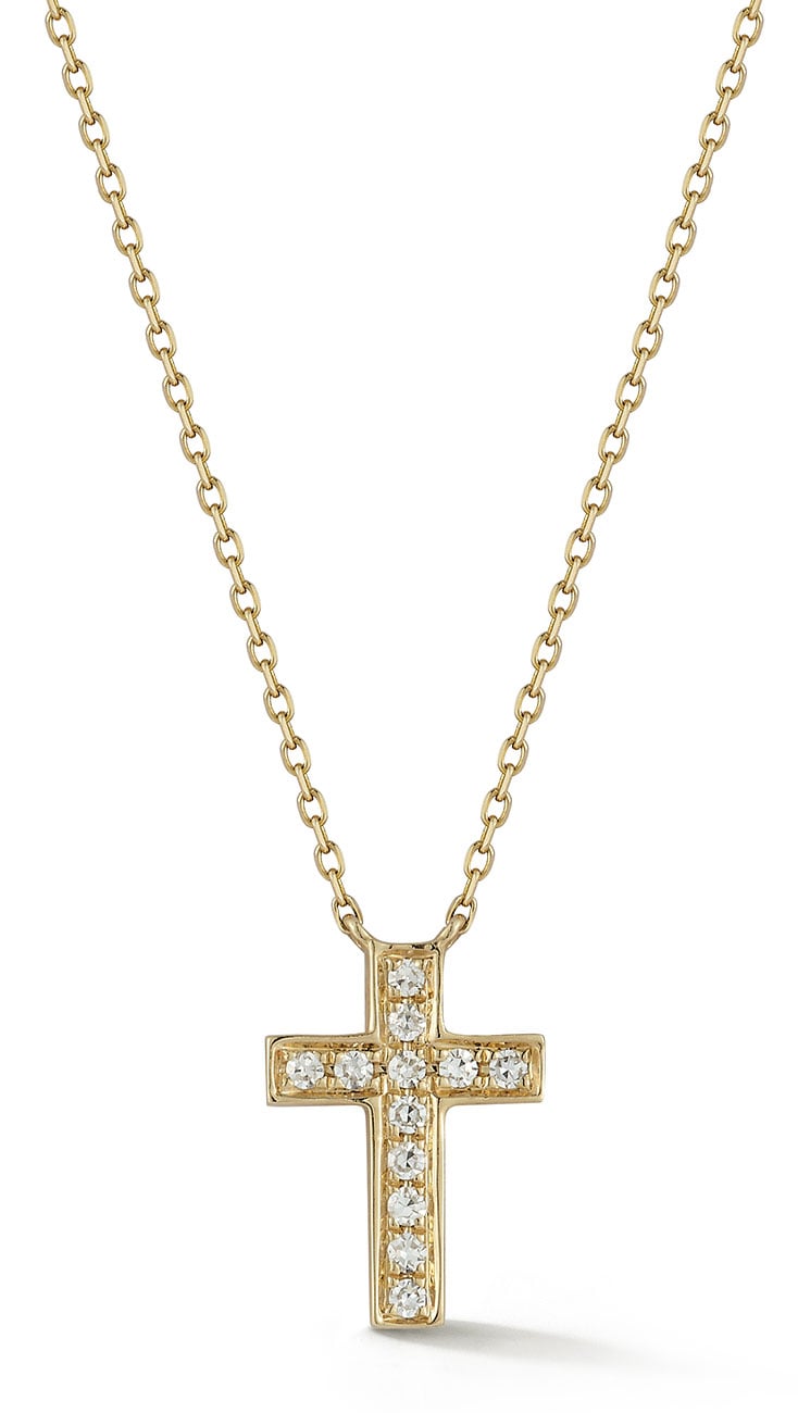 Dana Rebecca Designs DRD Diamond Cross Necklace 18 in 14K Yellow Gold 495$