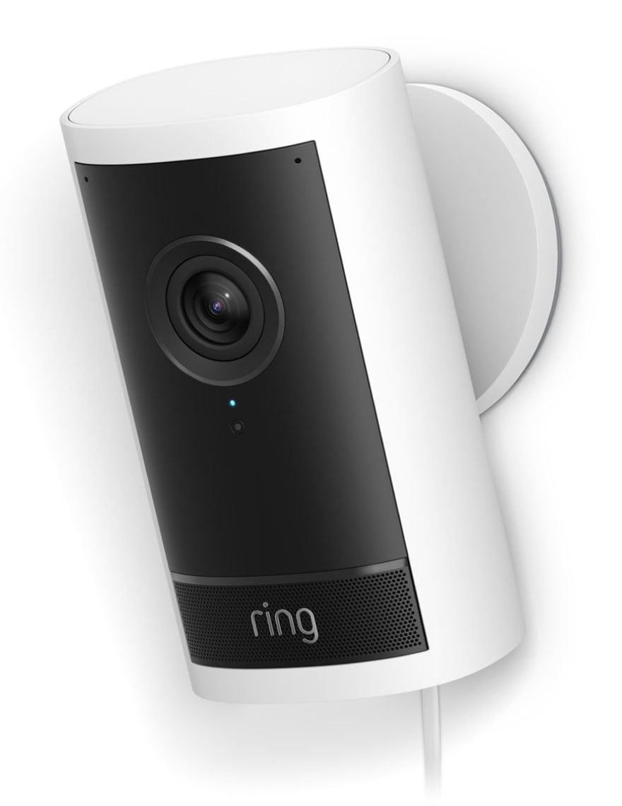 Ring Outdoor Cam Pro With Retinal 4K Plug-in Security Camera in White