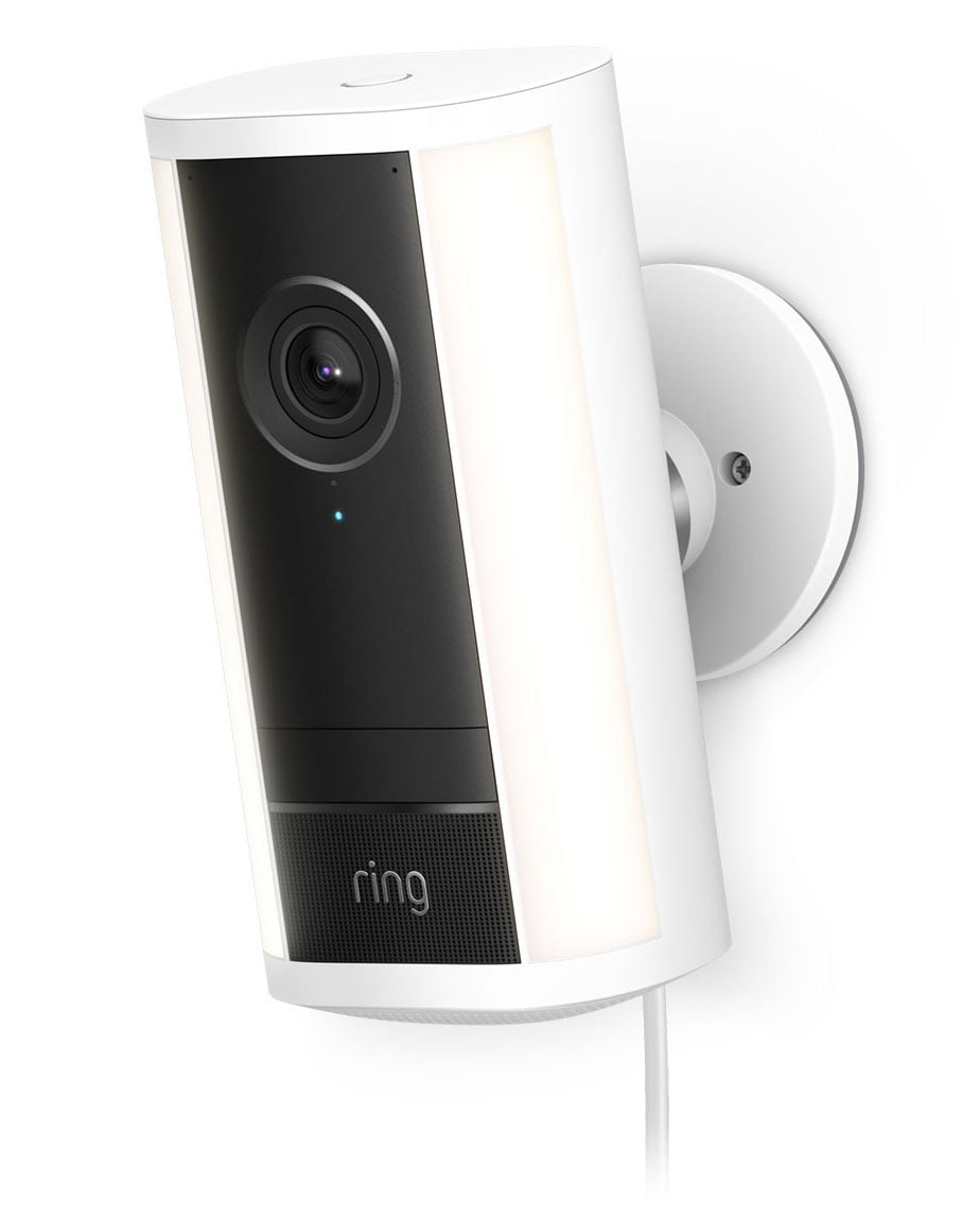 Ring Spotlight Cam Pro With Retinal 4K Plug-In Security Camera in White