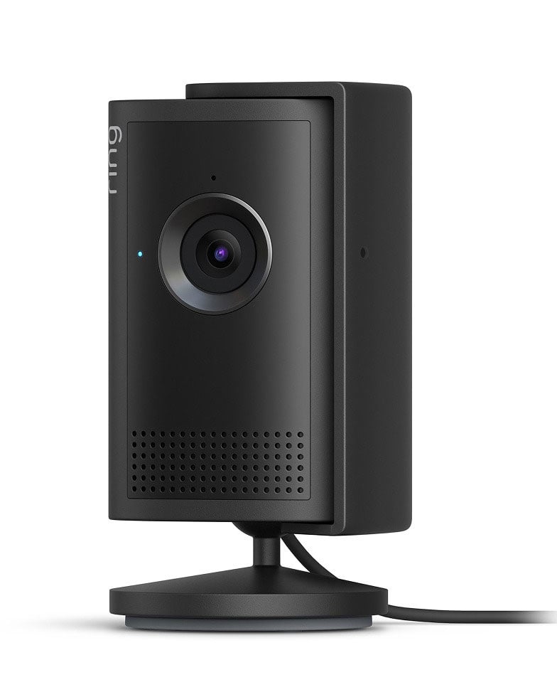Ring Indoor Cam Plus, Plug-In, Retinal 2K, 4x Zoom, Low-Light Sight - Black