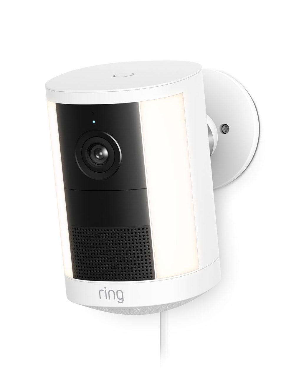 Ring Spotlight Cam, 2nd Gen with Retinal 2K, Wide-Angle, 6x Zoom, Plug-In and Motion-Activated - White