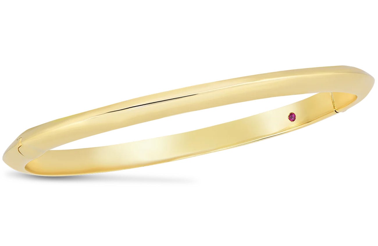 Roberto Coin Designer Gold Knifed Edge Bangle in 18K Yellow Gold