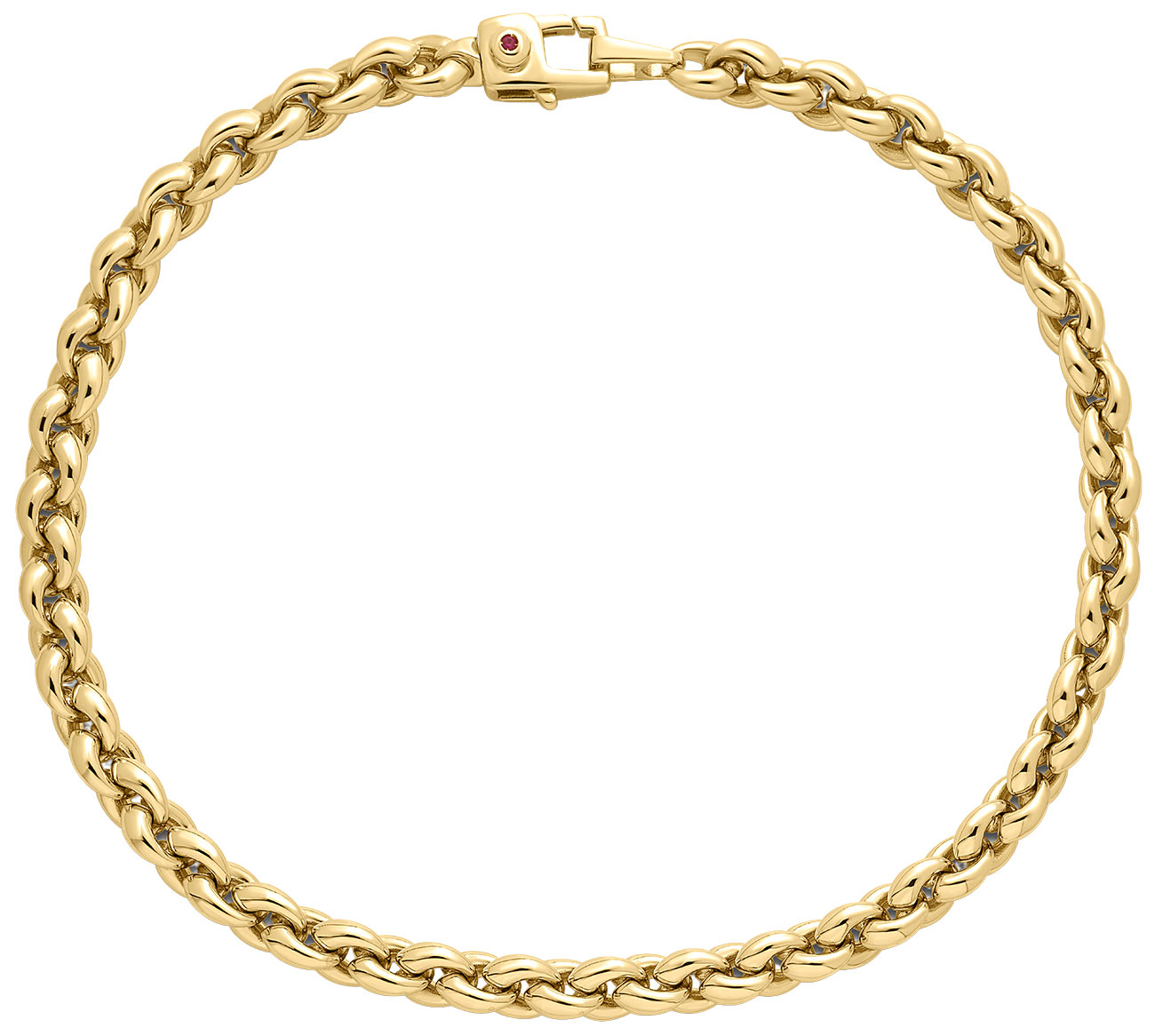 Roberto Coin Designer Gold Link Chain Bracelet in 18K Yellow Gold