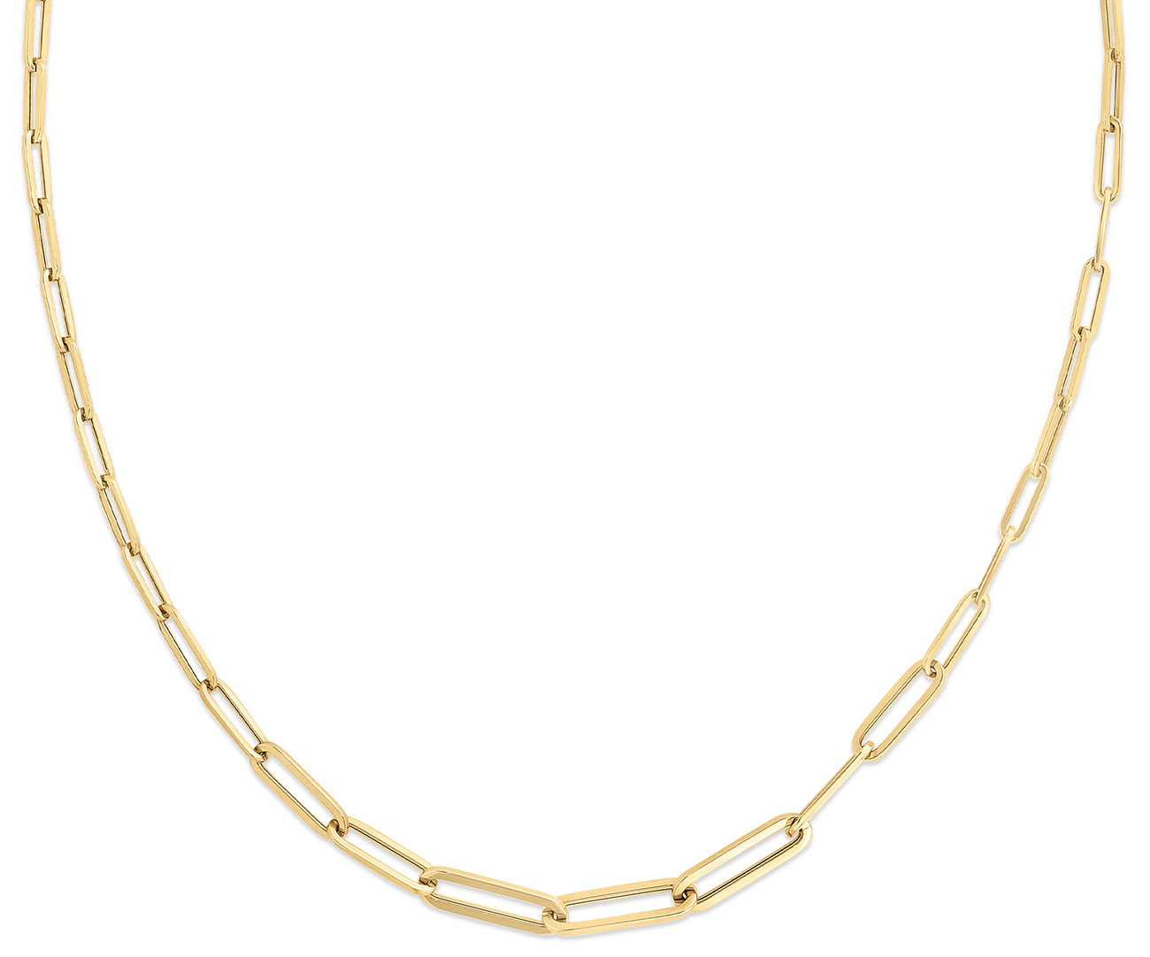 Roberto Coin Designer Gold Necklace 17Inch in 18K Yellow Gold