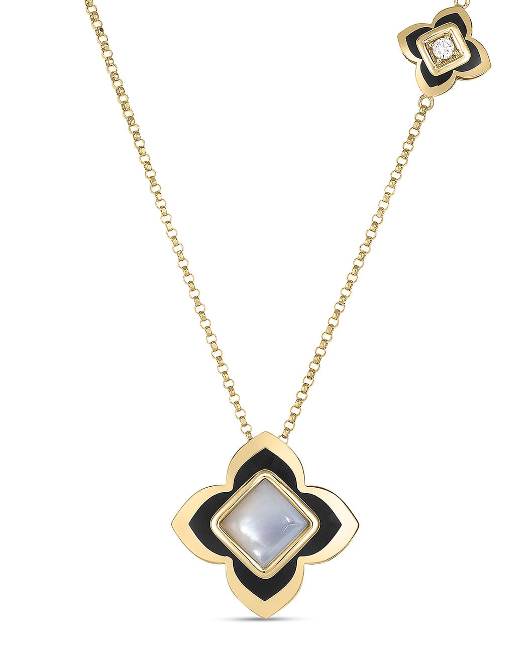 Roberto Coin Palazzo Ducale Diamond MOP Necklace - 8883519AY17X