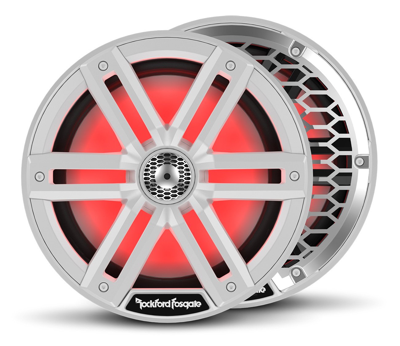 Rockford Fosgate M2 8" Color Optix White Marine 2-Way Speakers (Pair)