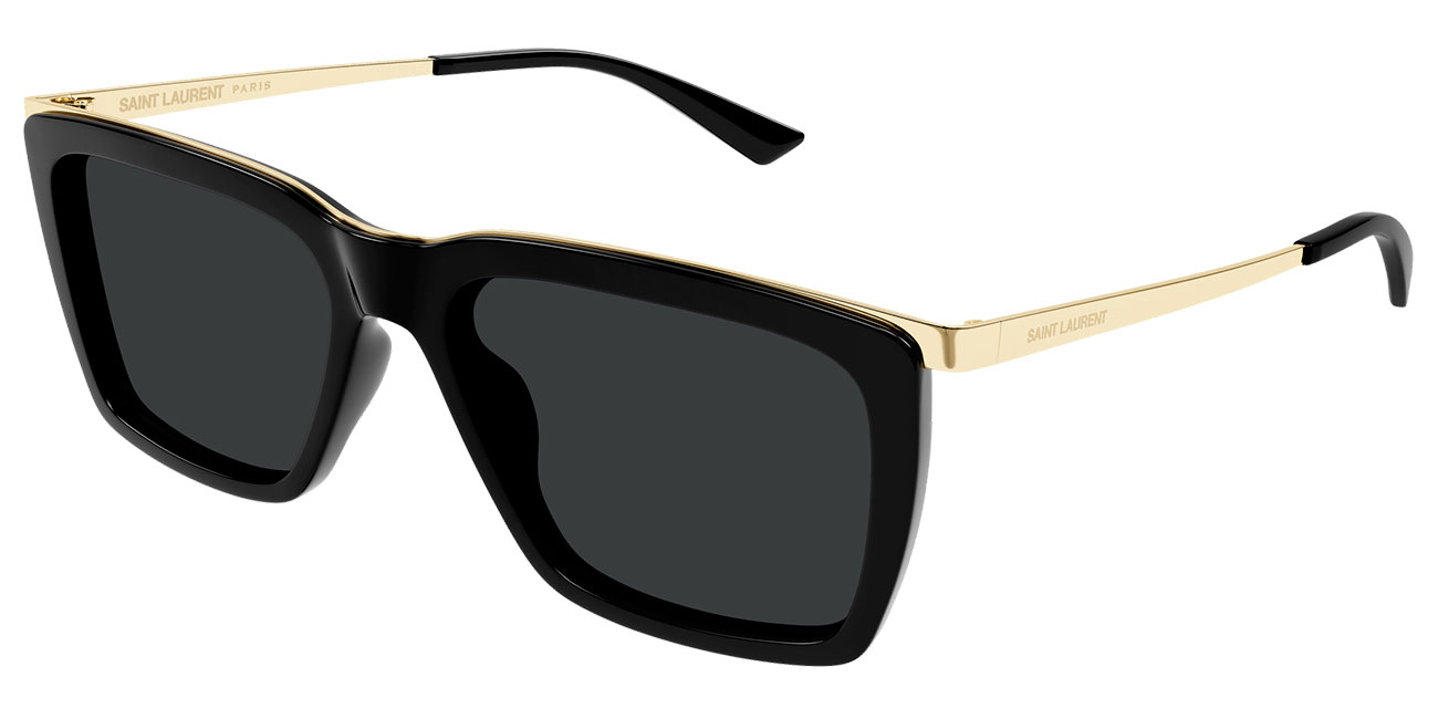 Saint Laurent SL Logo Sunglasses 56mm Black|Gold SL765001