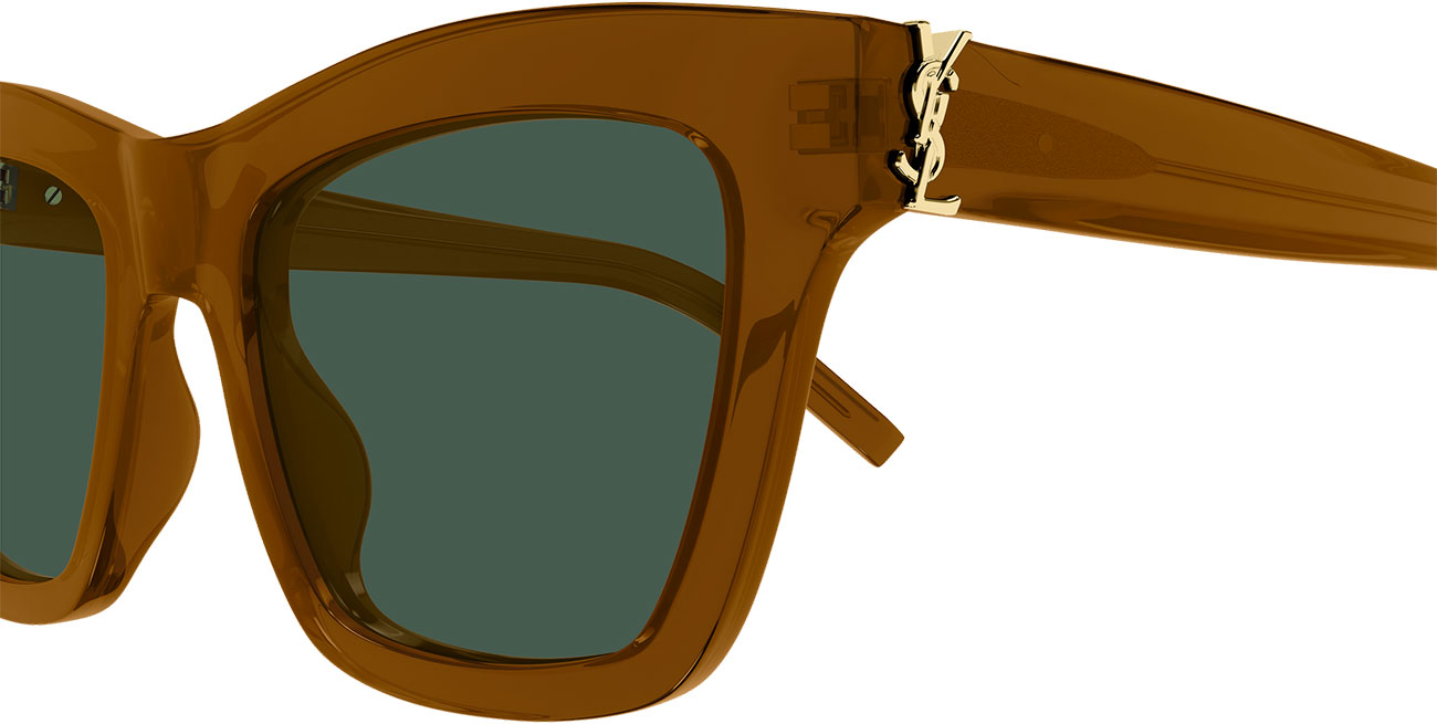 Saint Laurent SL M156 Brown Monogram 52mm Sunglasses