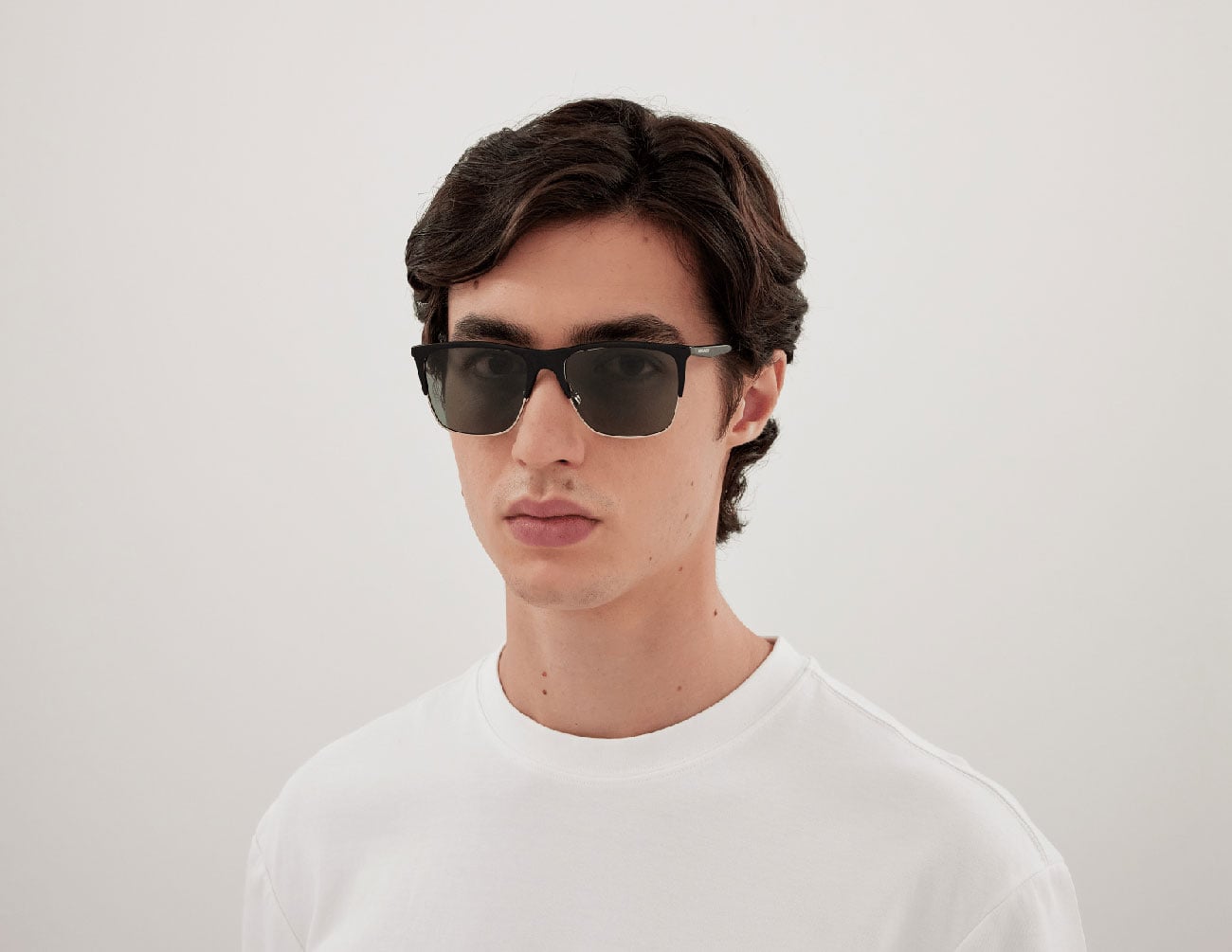Saint Laurent SL Logo Sunglasses with Green Lenses | Abt