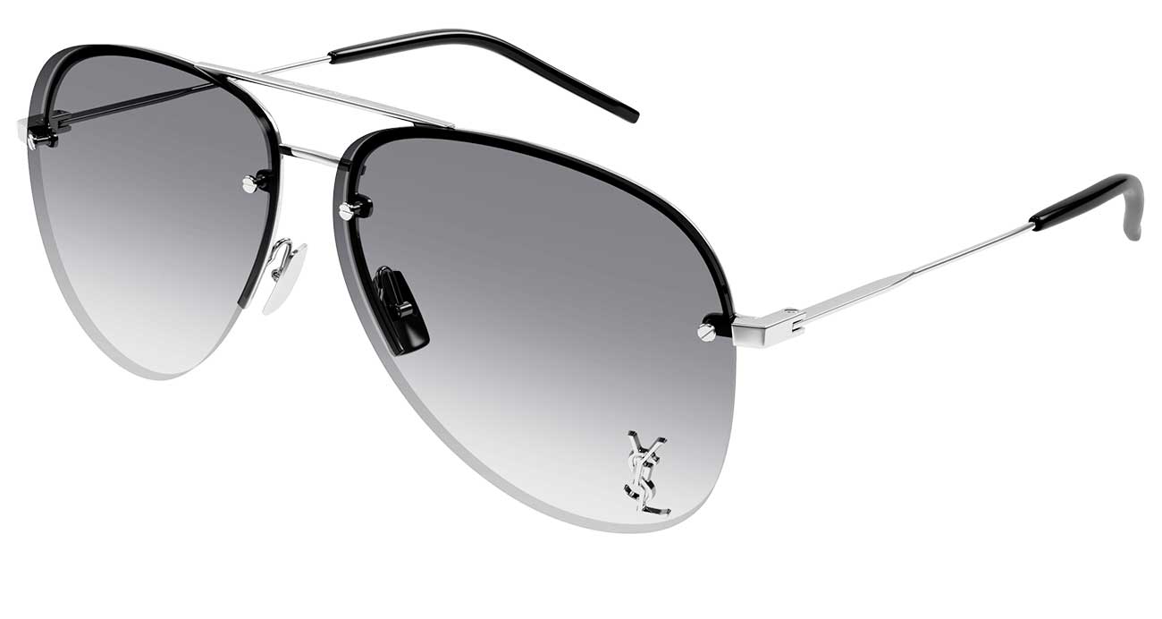 Saint Laurent CLASSIC 11/F M Pilot Sunglasses – Matte Black Grey | Model 005 Saint Laurent Classic 11 M 005 Sunglasses - US main image 2