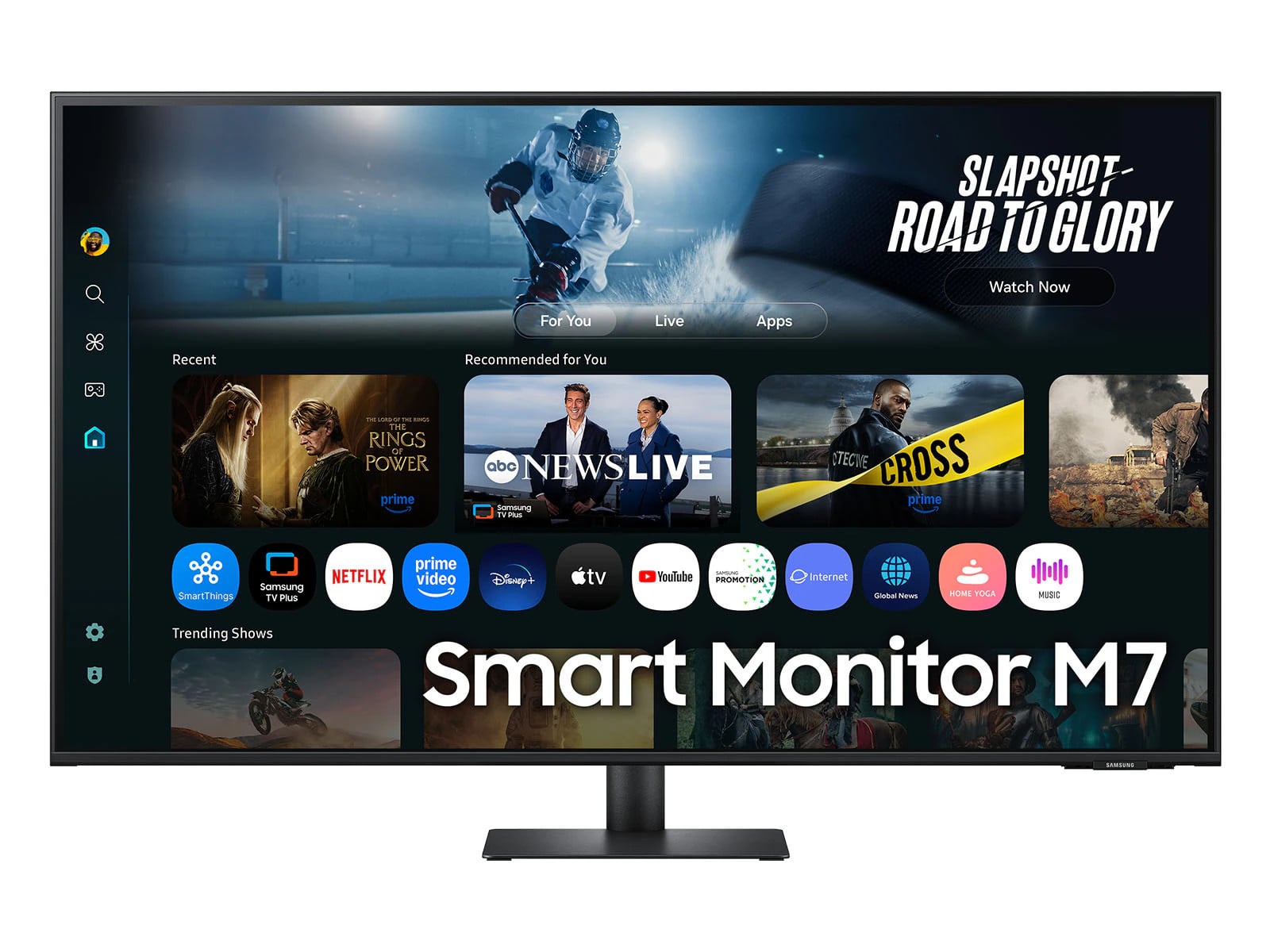 Samsung 43 Inch Smart Monitor M7 in Black (M70D) 4K UHD with Streaming TV, Speakers and USB-C