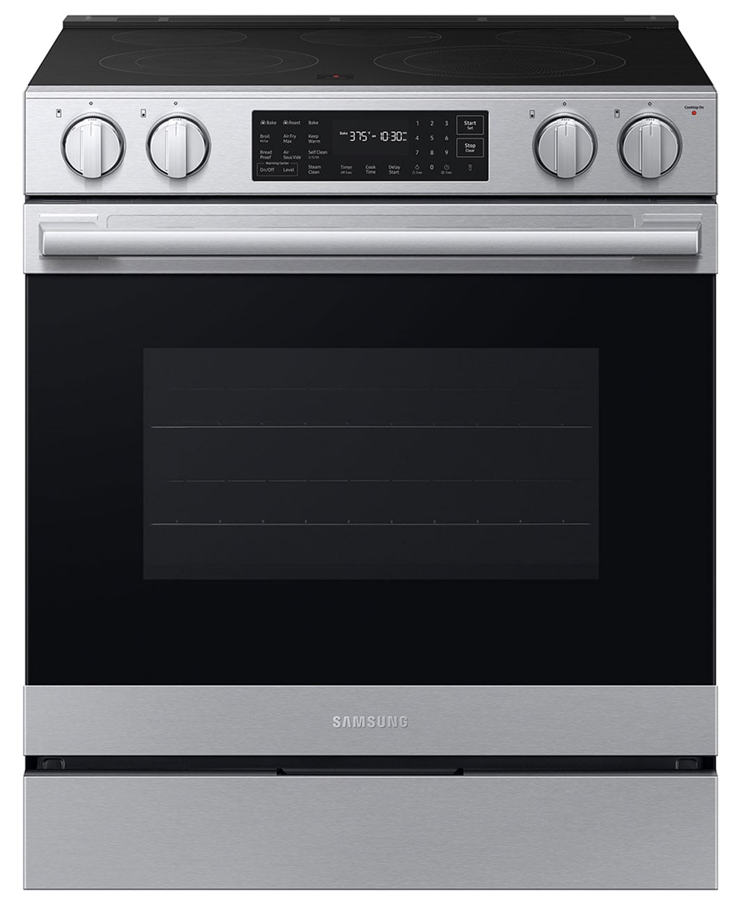 Samsung Bespoke 6.0 Cu. Ft. Smart Slide-In Electric Range 30-Inch Wide in Fingerprint Resistant Stainless Steel