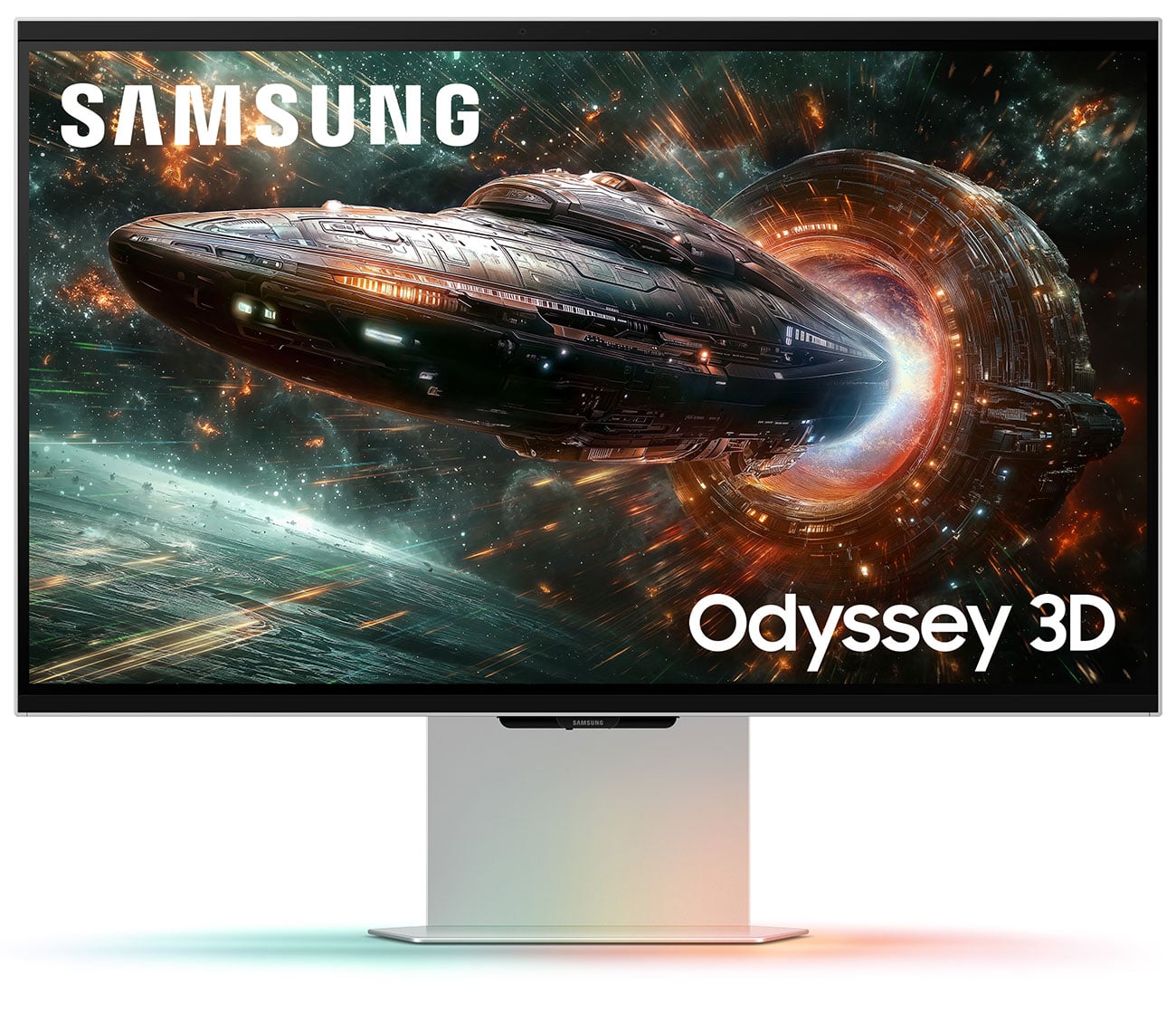Samsung Odyssey 3D G90XF 27-inch 4K 165Hz Gaming Monitor in Silver