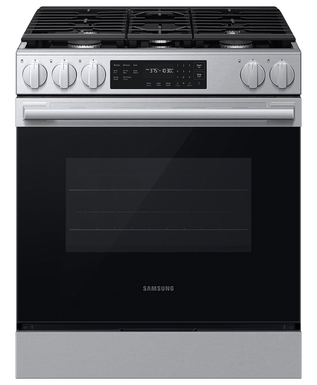 Samsung Bespoke 6.0 Cu. Ft. Smart Slide-In Gas Range 30-Inch Wide in Fingerprint Resistant Stainless Steel