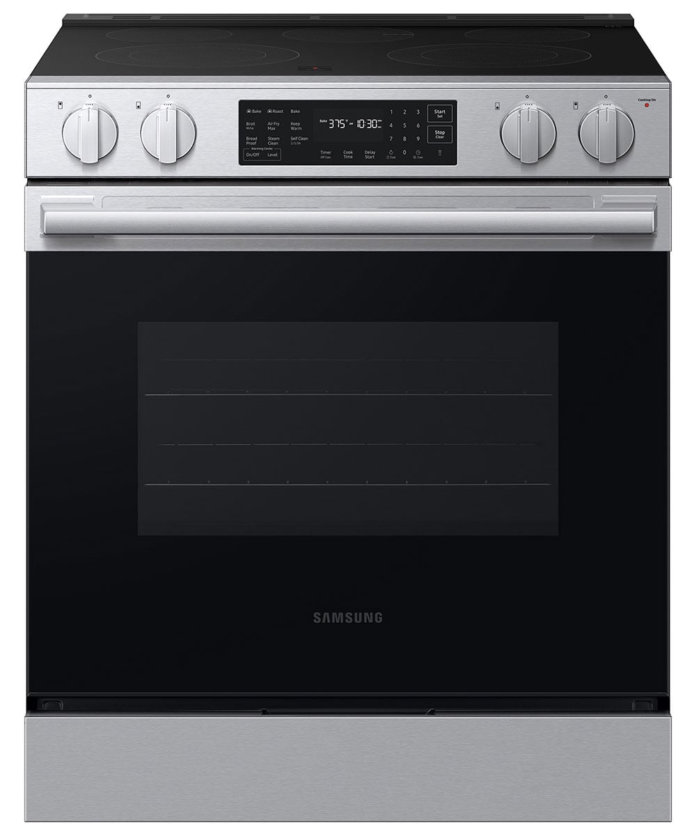 Samsung Bespoke Smart Slide-In Electric Range with No Preheat Air Fry Max 6.3 Cu. Ft. in Fingerprint Resistant Stainless Steel