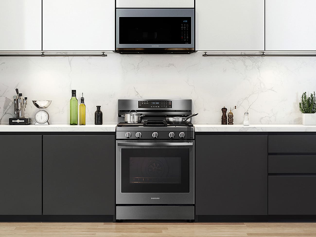 Samsung 6 Cu. Ft. Gas Range NX60A6711SG/AA | Abt
