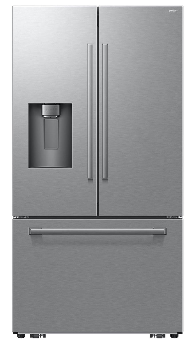 Samsung Zero Clearance Fit 24 Cu. Ft. Counter Depth 3-Door French Door Refrigerator with Dual Auto Ice Maker and Bespoke AI in Stainless Steel