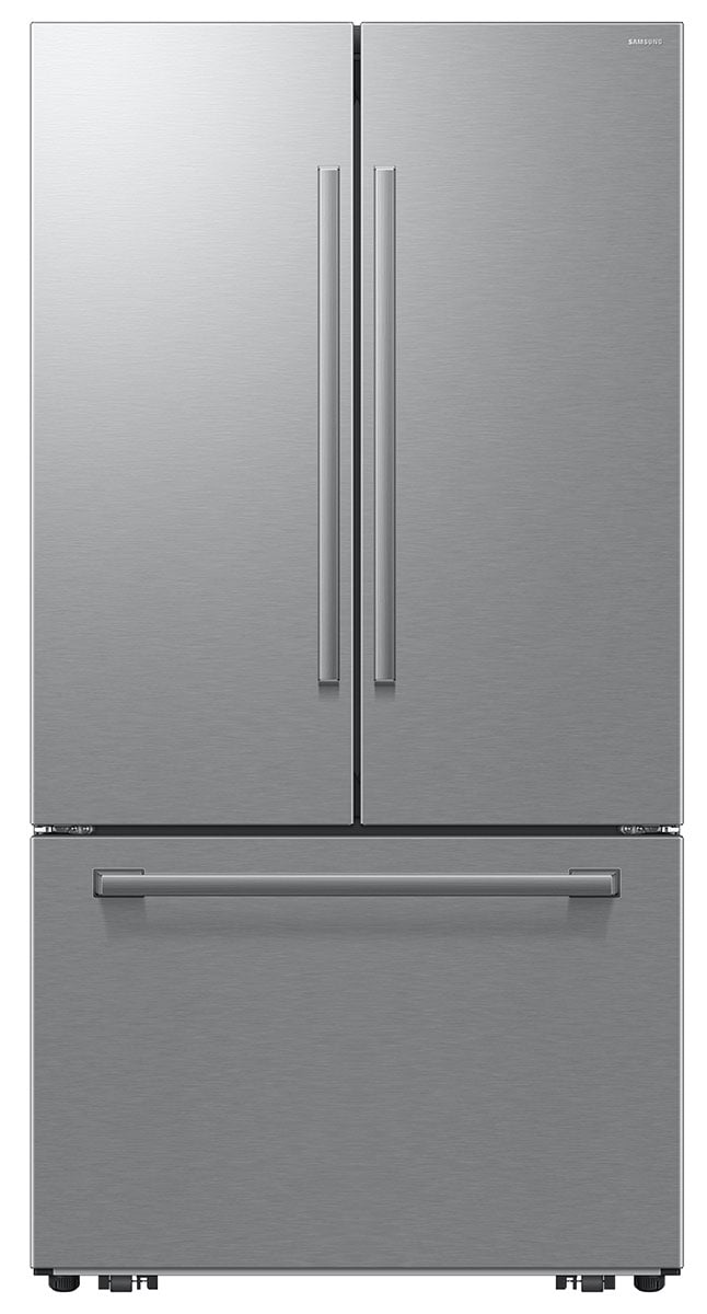 Samsung Zero Clearance Fit 25 Cu. Ft. Counter Depth 3-Door French Door Refrigerator with In-Door Tall Water Dispenser and Bespoke AI in Stainless Stee