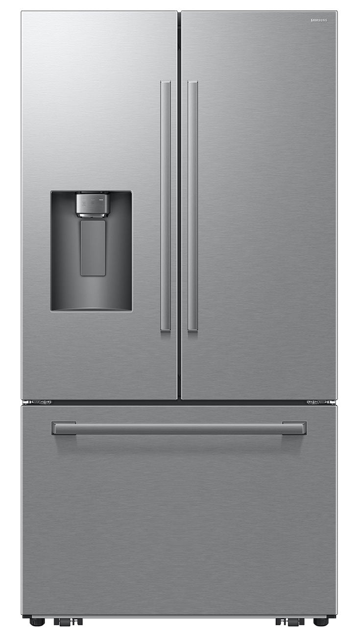 Samsung Zero Clearance Fit 29 Cu. Ft. 3-Door French Door Refrigerator with Dual Auto Ice Maker and Bespoke AI in Stainless Steel