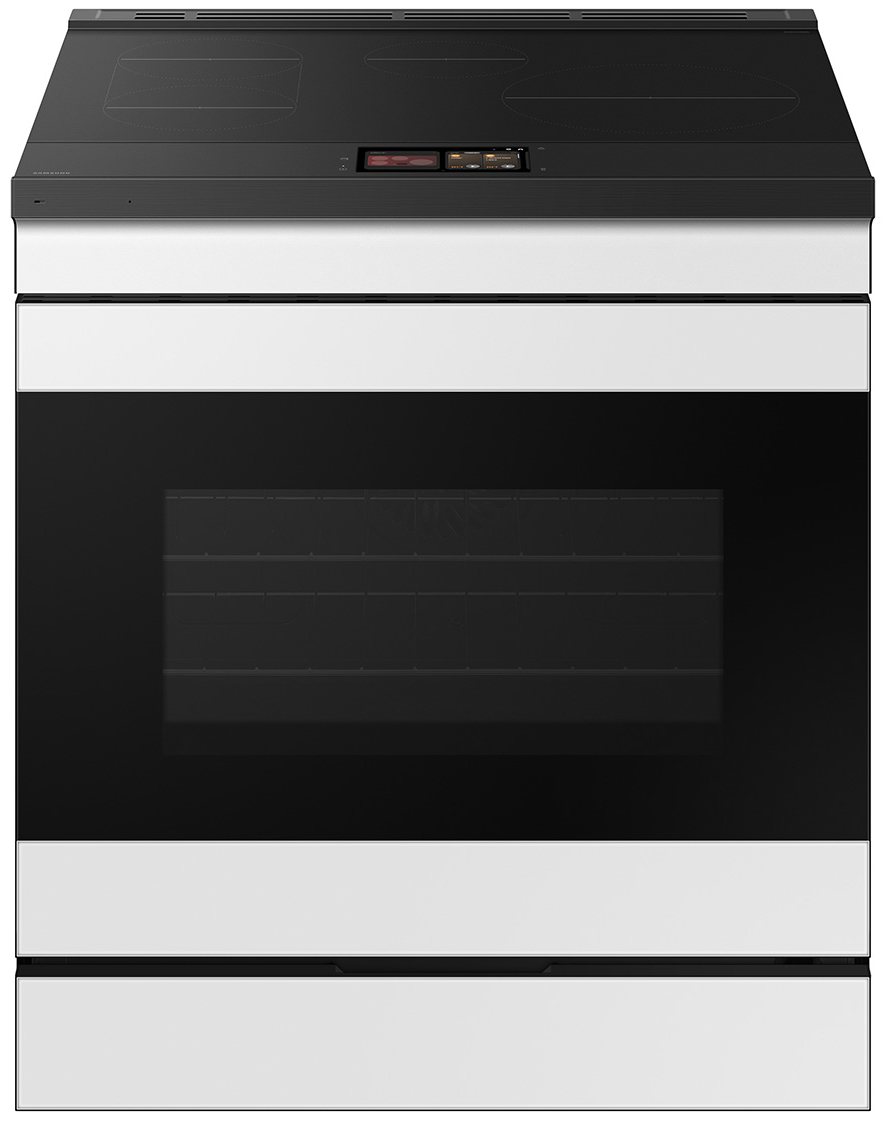 Samsung SlideIn Induction Range Bespoke AI in White Glass NSI6DB990012