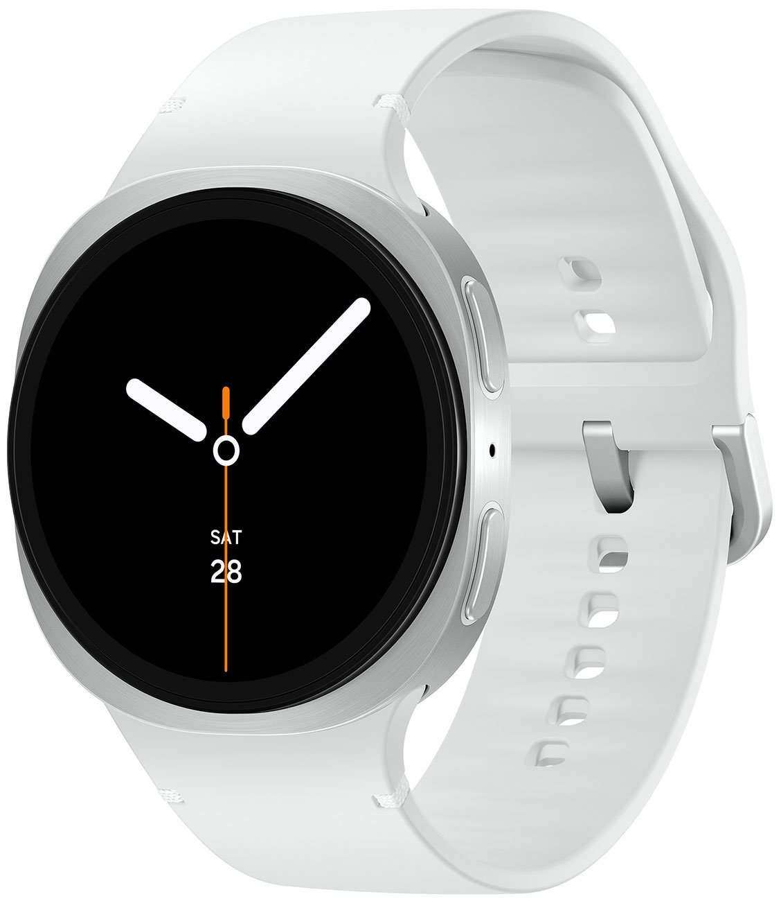 Samsung Galaxy Watch8 Smartwatch 44mm Bluetooth + LTE Silver Case with White Band