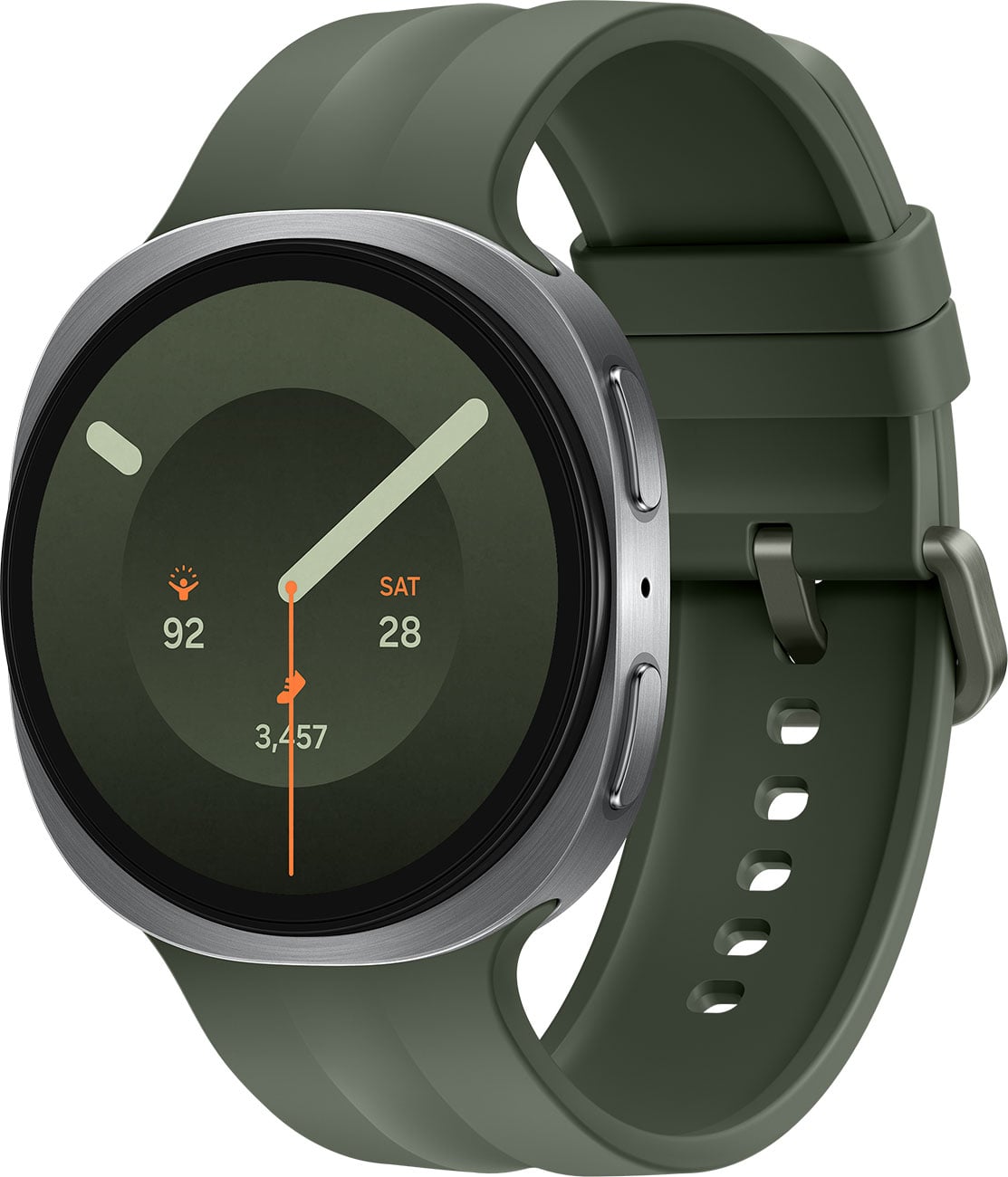Samsung Galaxy Watch9 Smartwatch 44mm Bluetooth Silver Case with Olive Band