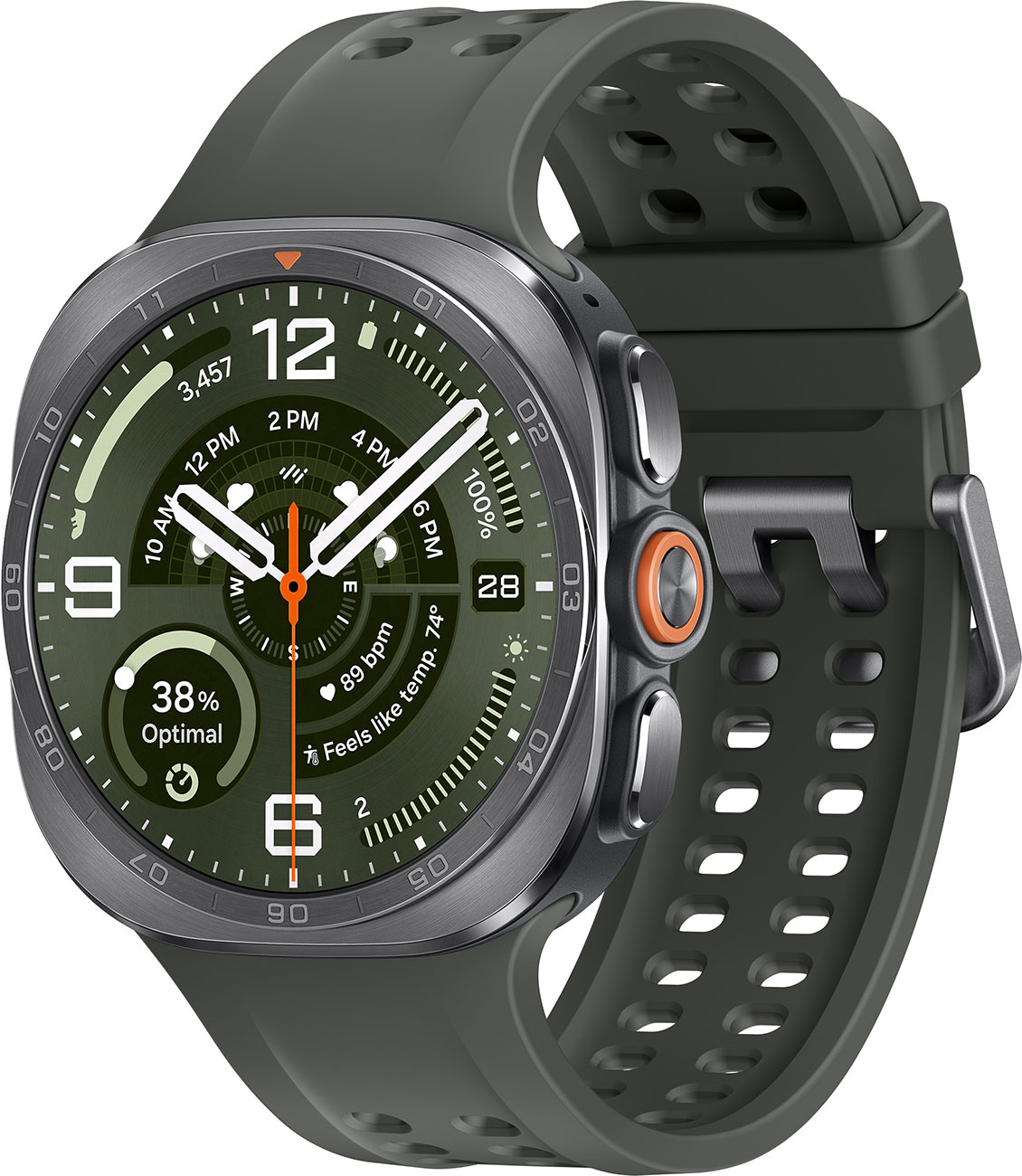 Samsung Galaxy Watch Ultra2, Titanium Silver, 47 mm, LTE / Wifi, Olive Marine Band