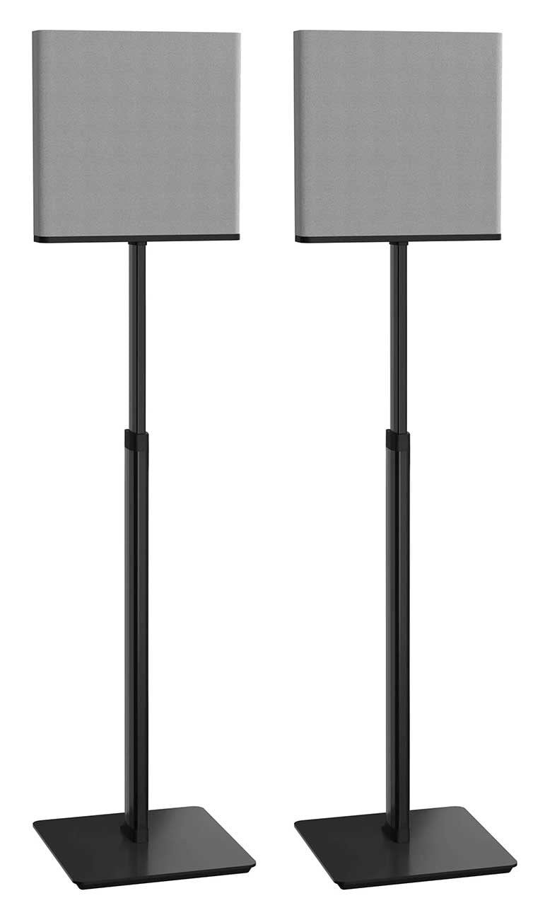 Sanus Height-Adjustable Speaker Stands for Sony BRAVIA Theater Quad Speakers in Black (Pair)