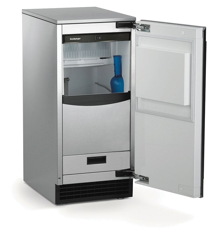 Scotsman Brilliance Under-Counter Gourmet Clear Ice Machine with Built-In Pump 15-Inch in Custom Panel