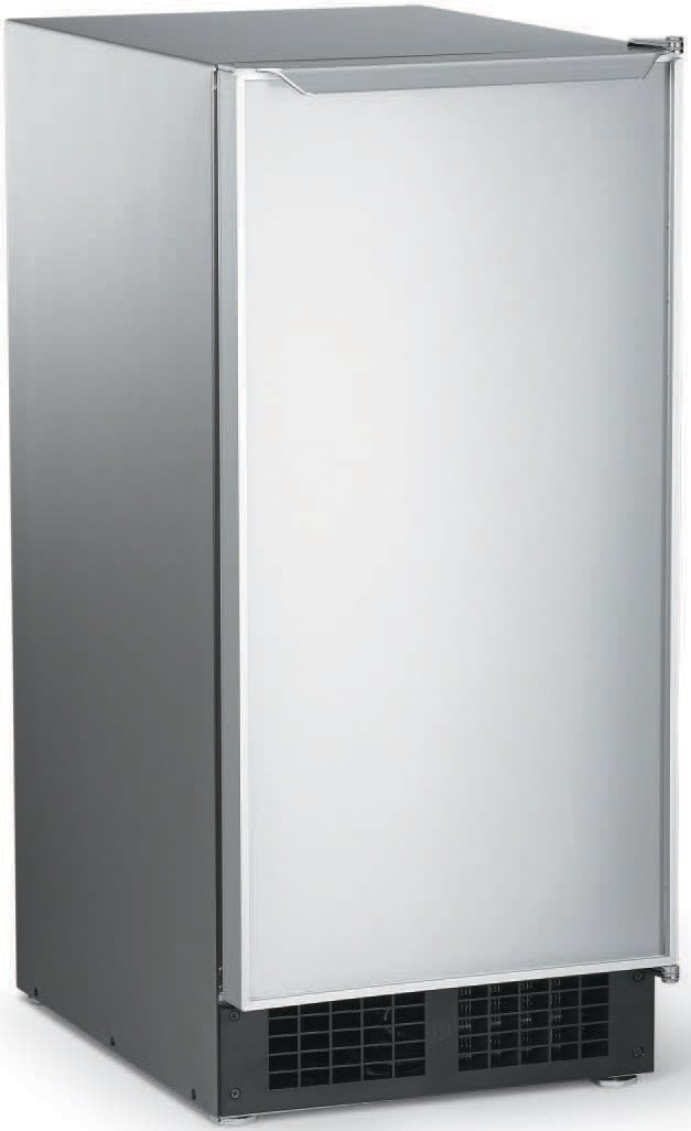 Scotsman Legacy Under-Counter Gourmet Clean Ice Machine with Drain Pump 15-Inch in Aluminum Door With Brushed Stainless Steel Finish
