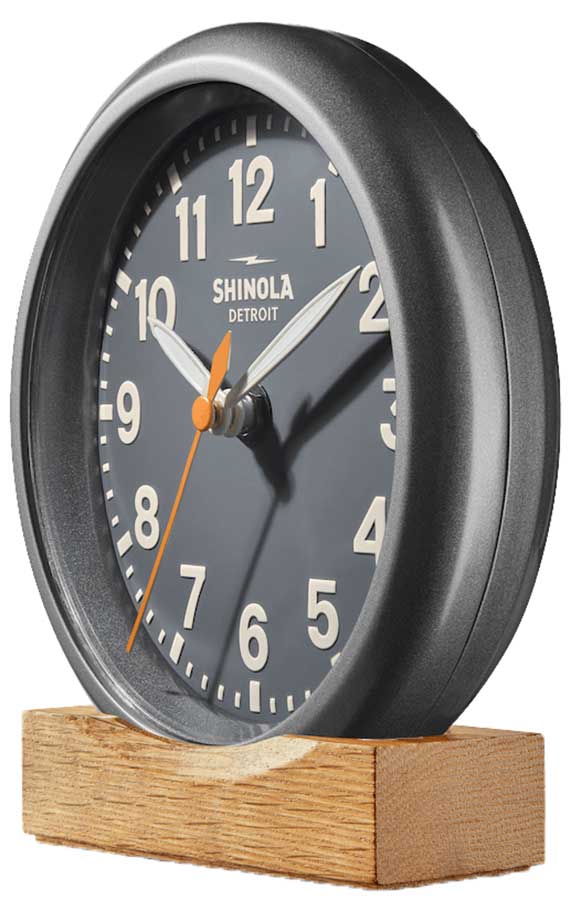 Shinola The Runwell Desk Clock Gray Dial 6