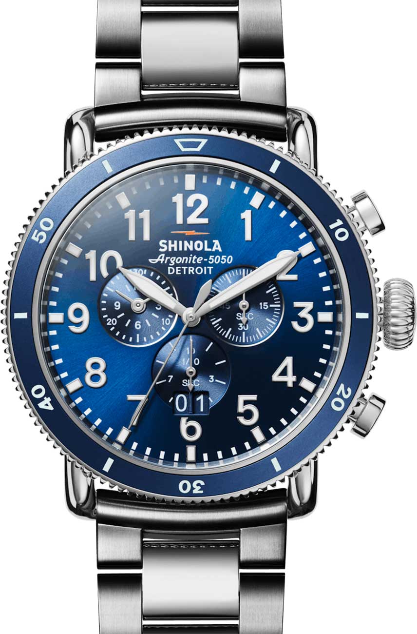 Shinola The Runwell Sport Chrono Watch 48mm with Blue Dial 1295$
