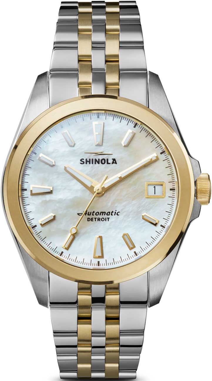 Shinola Circadian Monster Automatic Watch 36mm with White Mother-Of-Pearl Dial
