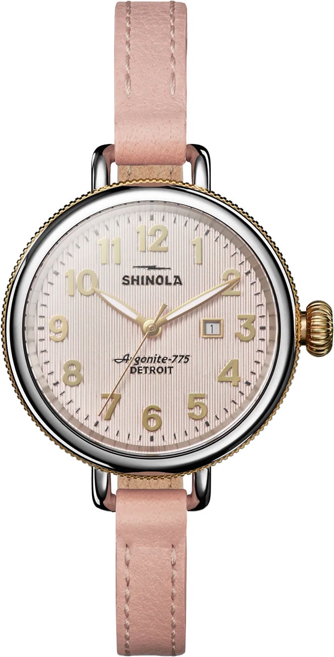 Shinola Birdy Watch 34mm with Pink Dial