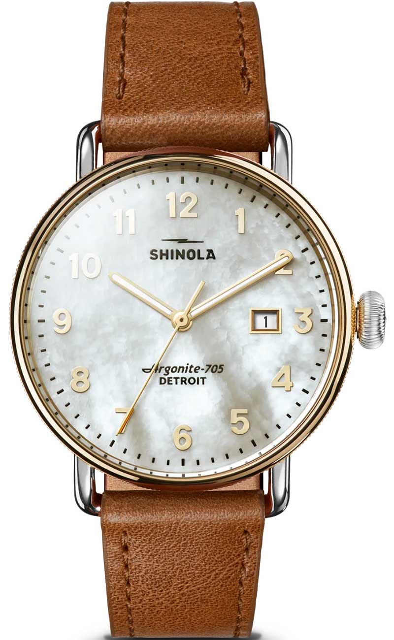 Shinola Canfield Watch 38mm with White Mother-of-Pearl Dial 950$