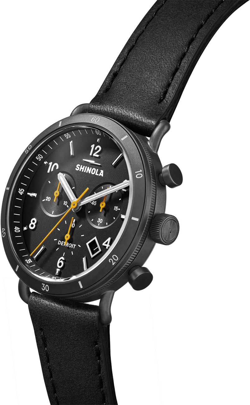 Shinola Canfield Sport Chronograph 40mm, Matte Black Dial