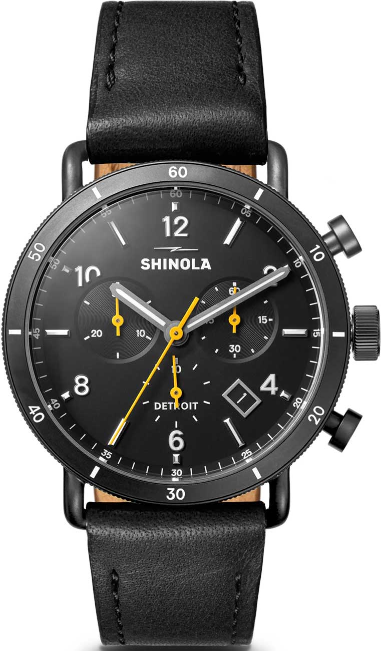Shinola Canfield Sport Chronograph Watch 40mm with Matte Velvet Black Dial 1295$