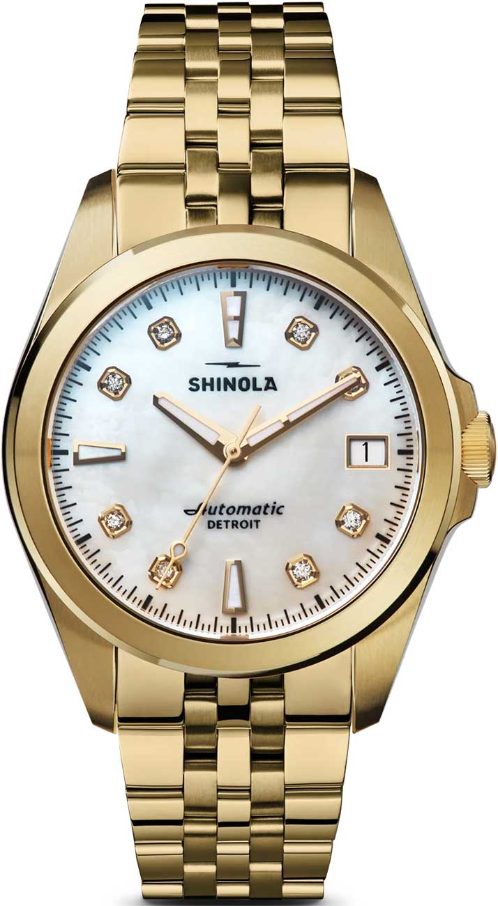 Shinola Circadian Monster Automatic Watch 36mm with White Mother-Of-Pearl Dial