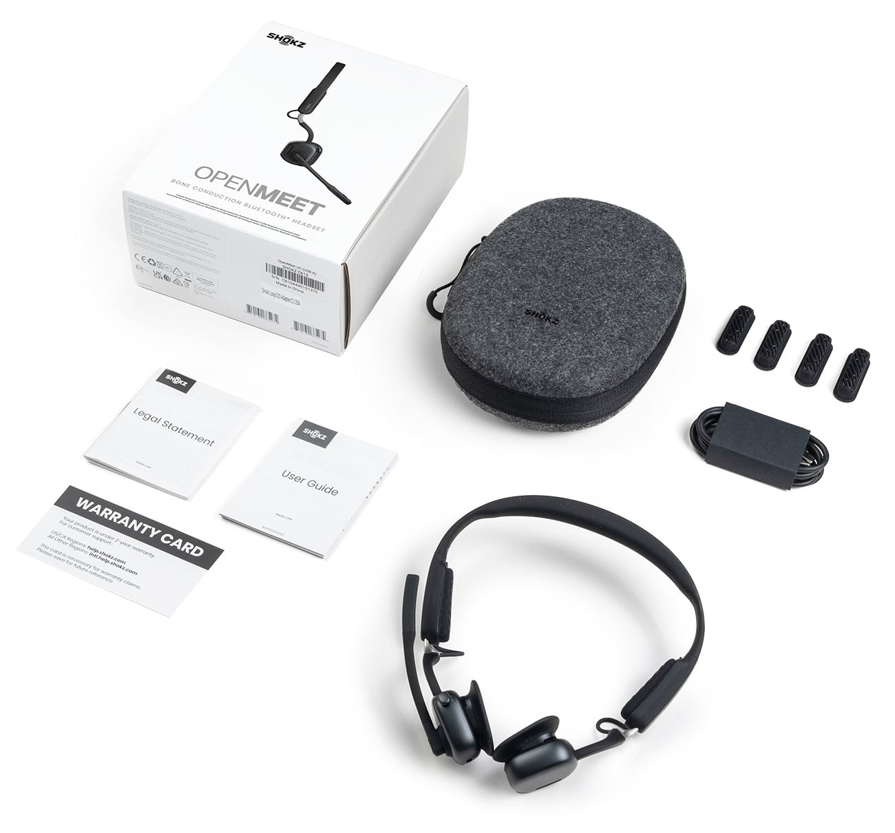 Shokz OpenMeet UC Black Bone Conduction Wireless Headset
