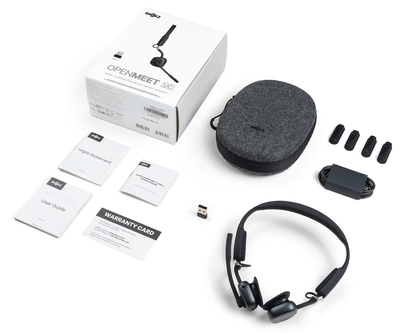 Shokz OpenMeet UC Bone Conduction Wireless Headphones - C610AABK-US