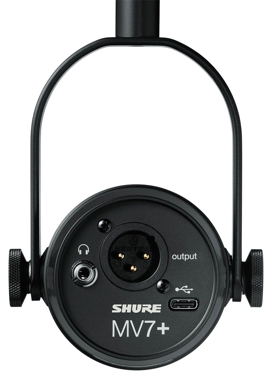 Shure MV7 Plus Podcasting Microphone in Black | Abt
