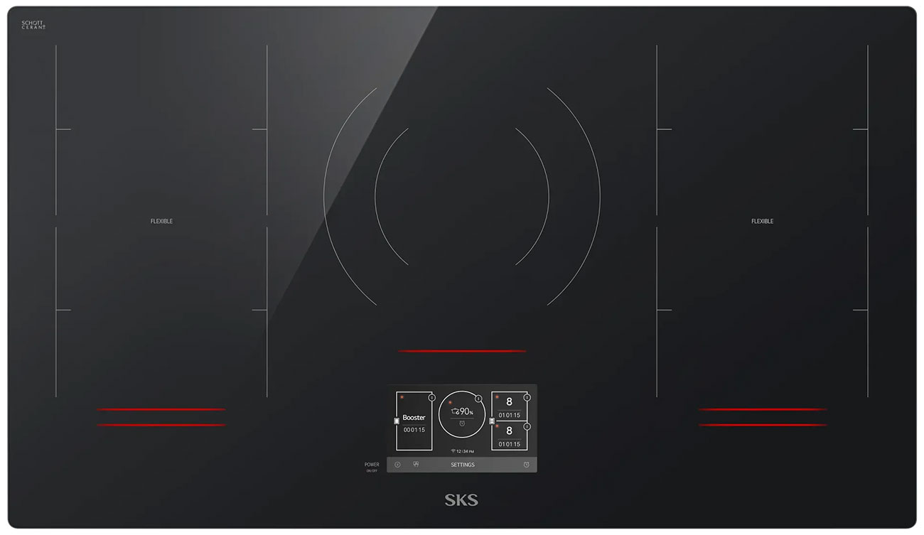 SKS Flex Induction Cooktop 36-Inch in Black Glass