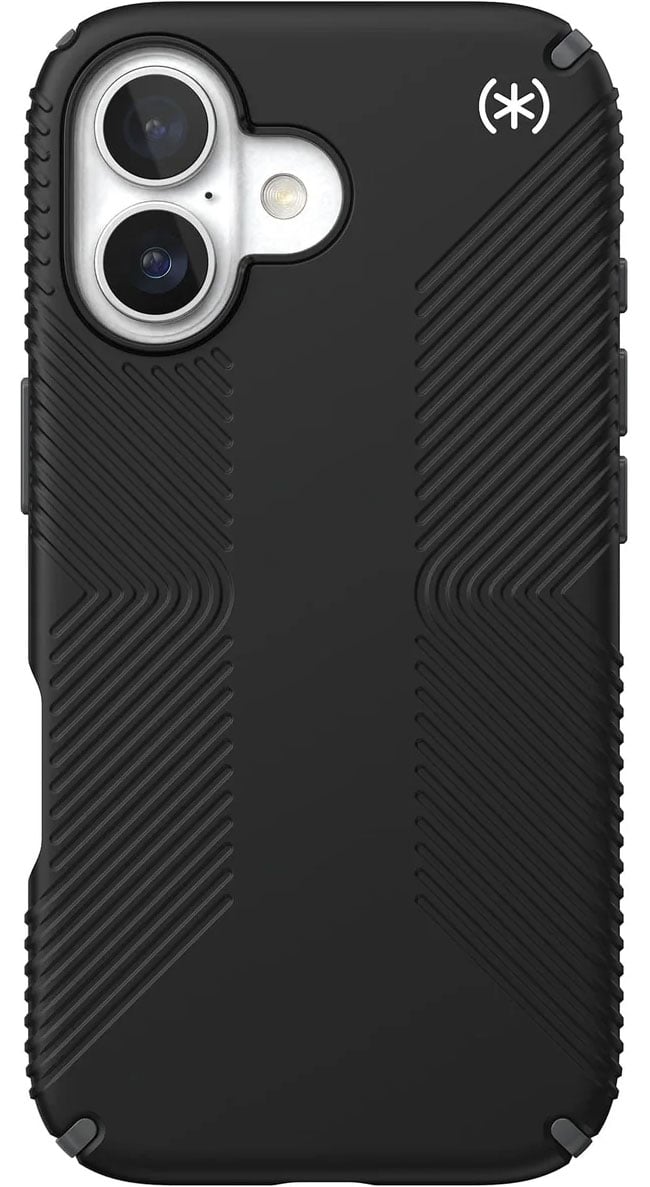 Speck Presidio2 Grip MagSafe Case for iPhone 17 in Black/Slate Grey