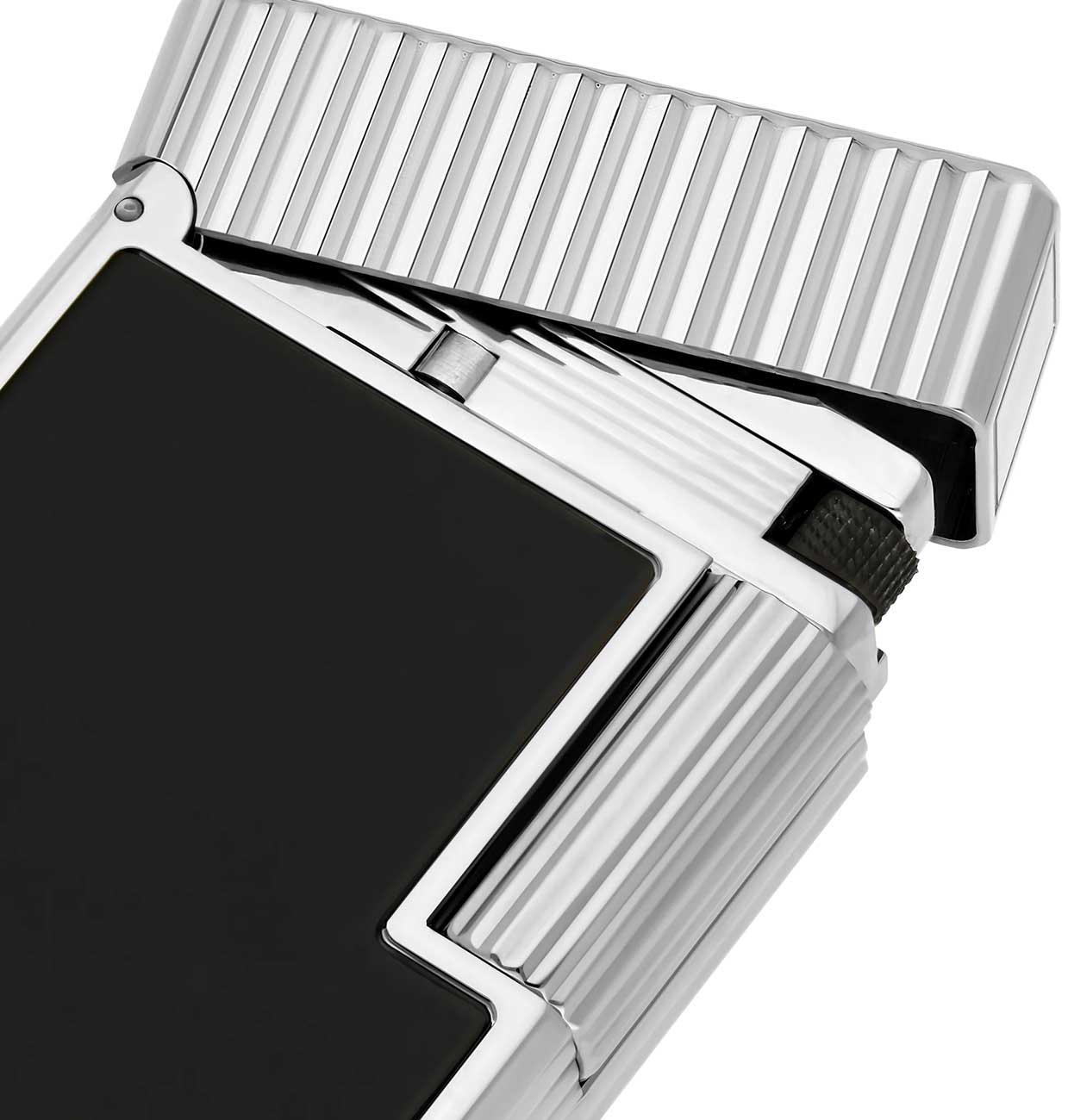 st dupont cigarette lighter S.T. Dupont Ligne 1 Lacquered Lighter in Silver - C14121