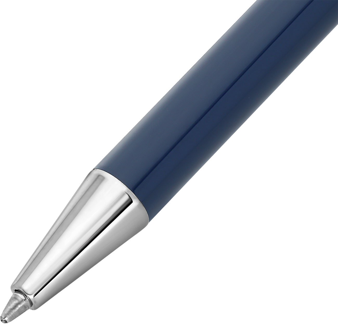 S.T. Dupont Ballpoint Pen in Blue Lacquer and Silver - 045077N