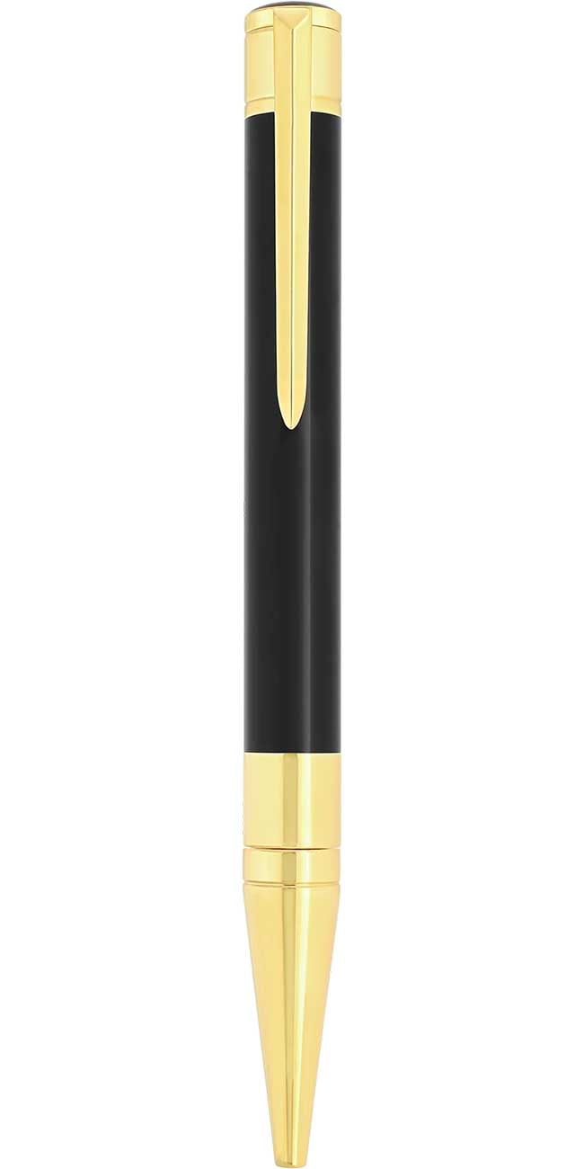 S.T. Dupont Initial Ballpoint Pen Golden in Black