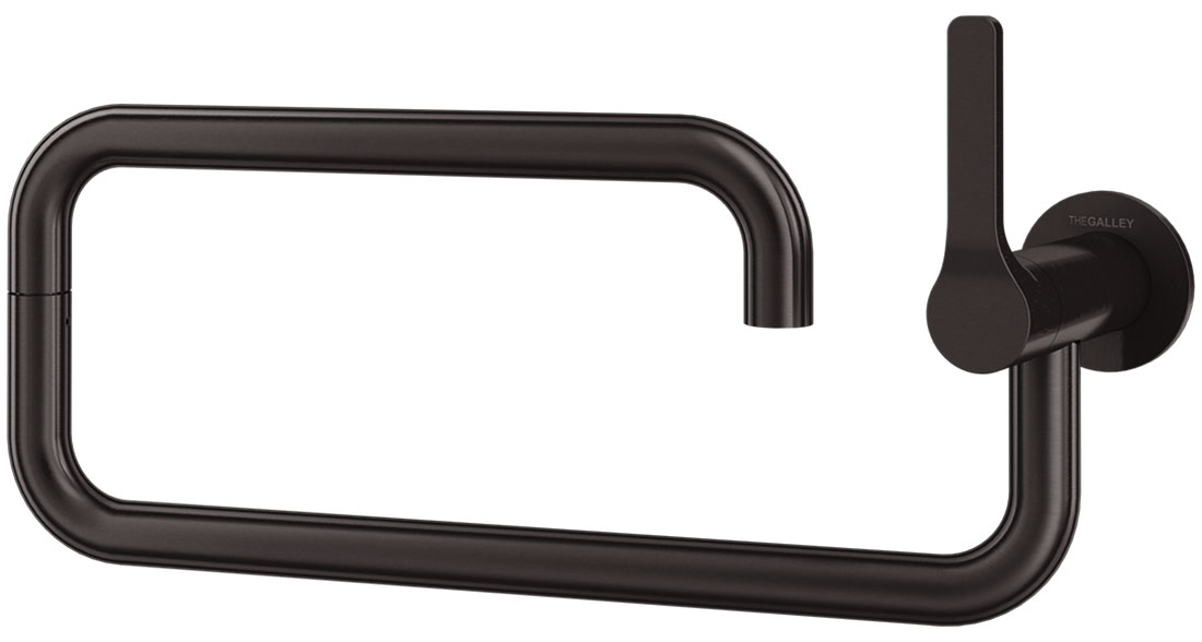 The Galley Ideal Pot Filler Tap Faucet with Filtration in Satin Black